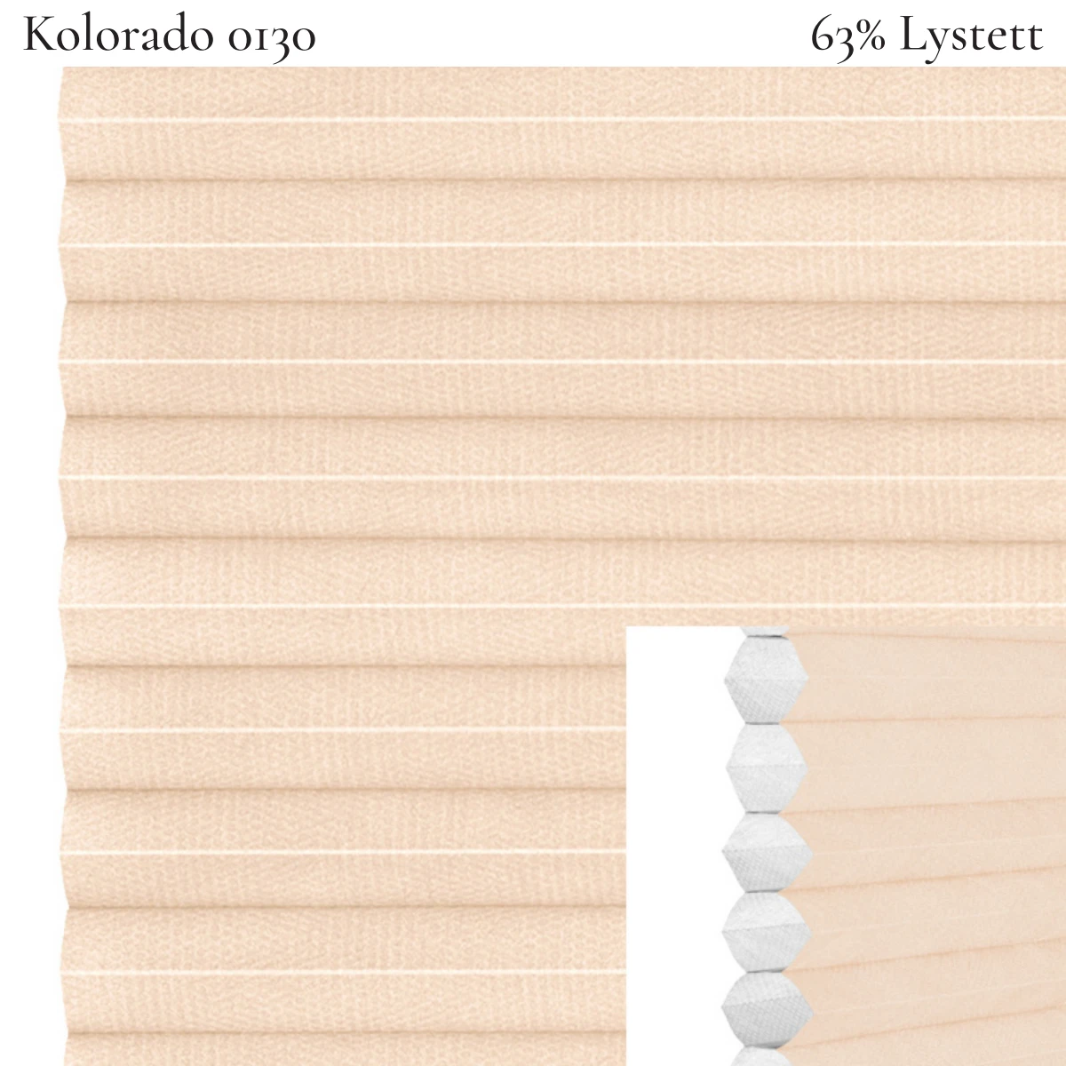 Kolorado 0130 plissegardin-tekstil — 63% Lystett Prisgunstig tekstil med fin bomullsfølelse og et rent uttrykk i mørkebrune toner