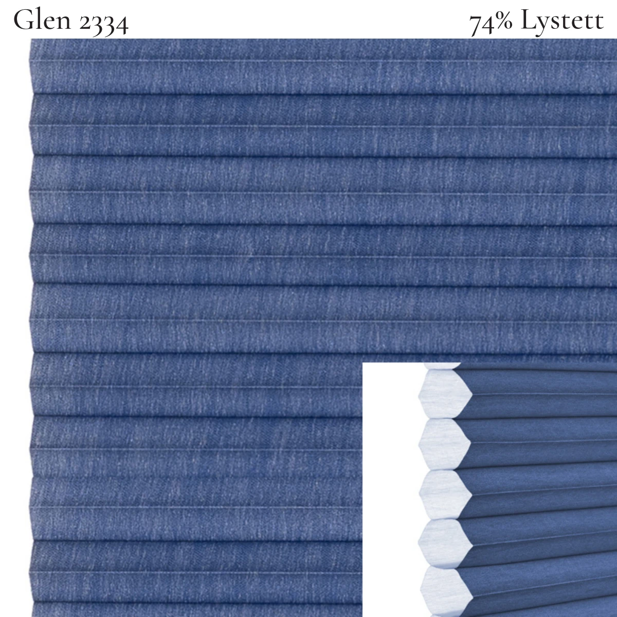 Glen 2334 plissegardin-tekstil — 74% Lystett Super eksklusivt tekstil med moderne mønster, varm karakter og fantastisk lysspill i sandbeige toner