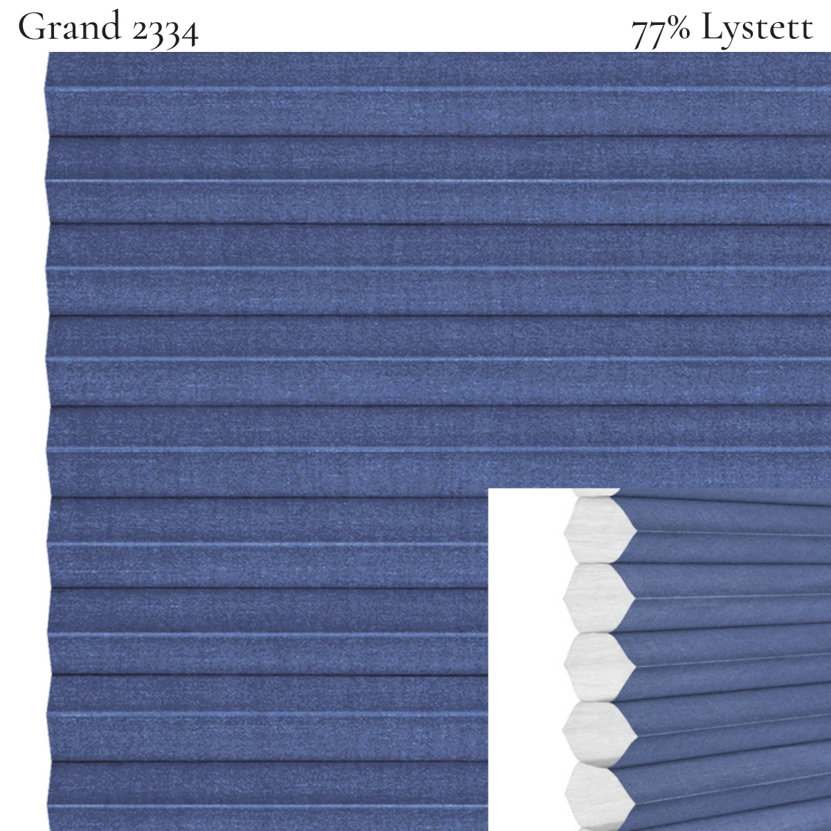 Grand 2334 plissegardin-tekstil — 77% Lystett Super eksklusivt tekstil med elegant struktur, flott mønster og levende lysspill i gråbrune toner