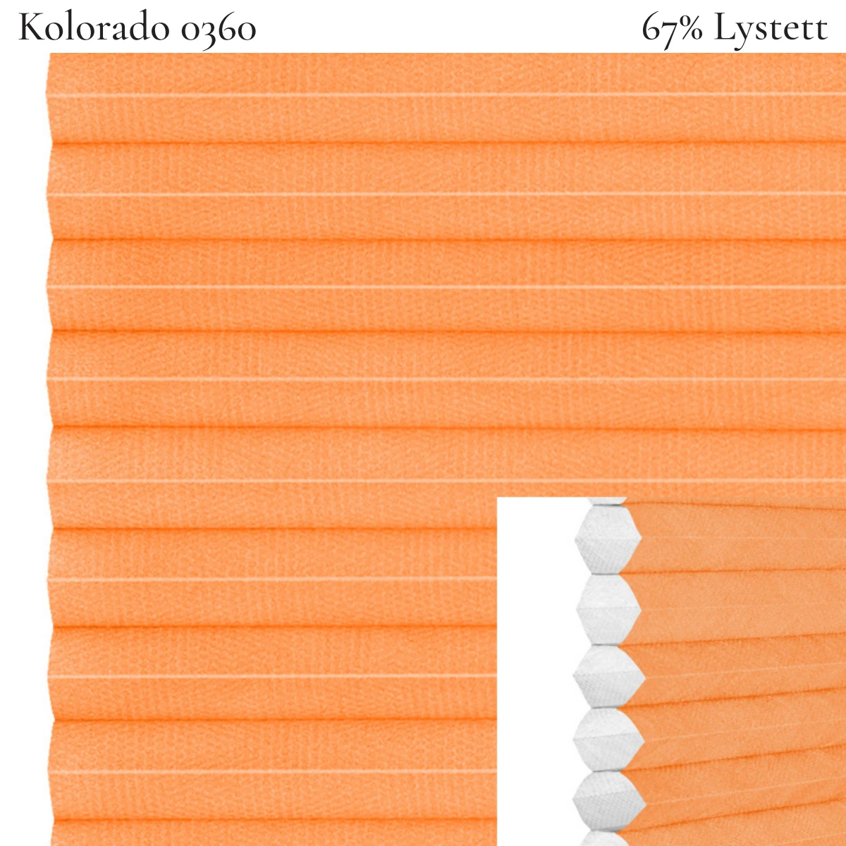 Kolorado 0360 plissegardin-tekstil — 67% Lystett Prisgunstig tekstil med fin bomullsfølelse og et rent uttrykk i brune toner
