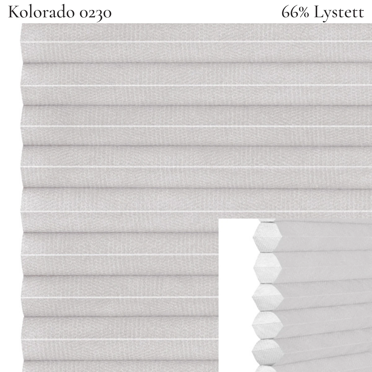 Kolorado 0230 plissegardin-tekstil — 66% Lystett Prisgunstig tekstil med fin bomullsfølelse og et rent uttrykk i grå toner