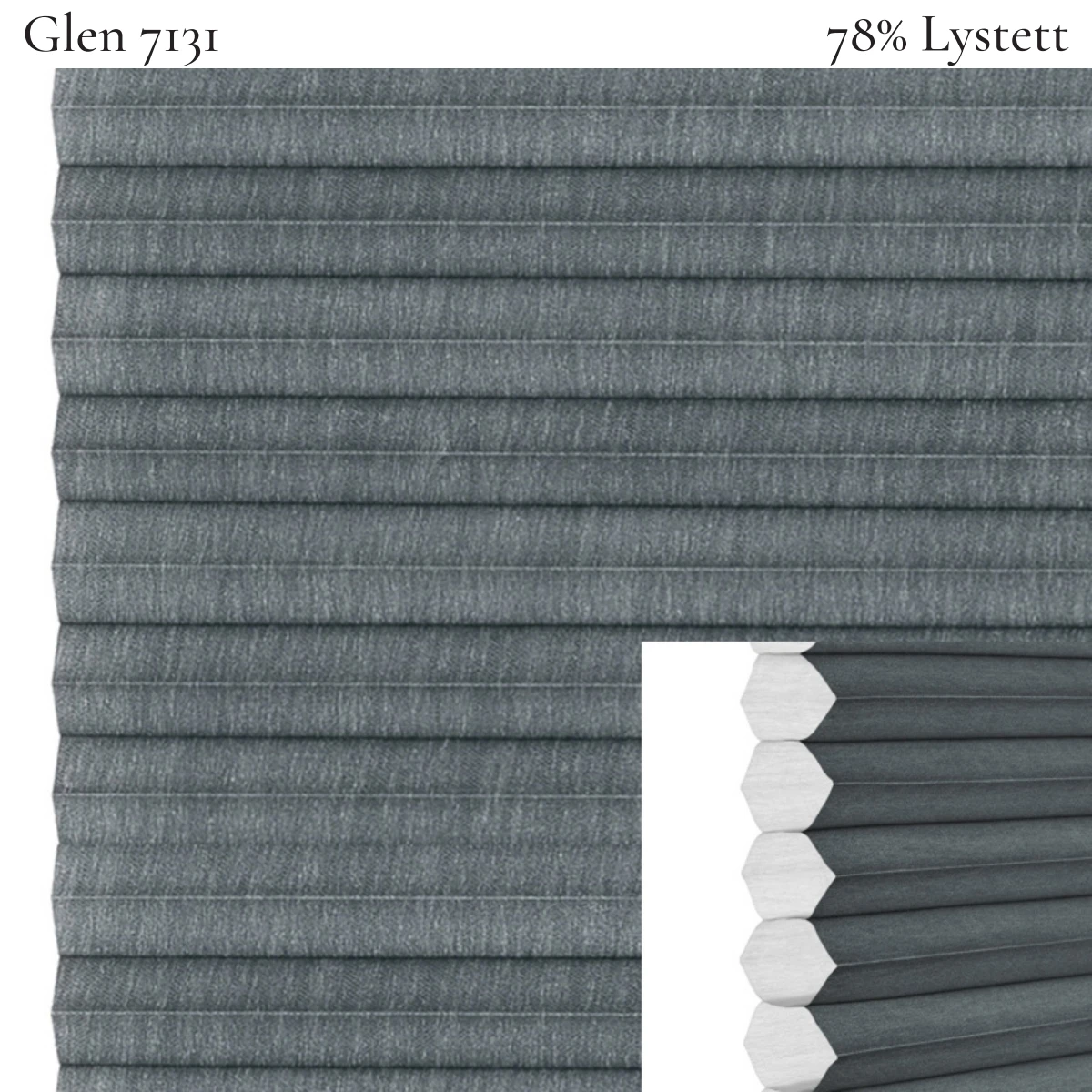 Glen 7131 plissegardin-tekstil — 78% Lystett Super eksklusivt tekstil med moderne mønster, varm karakter og fantastisk lysspill i lyse beige toner